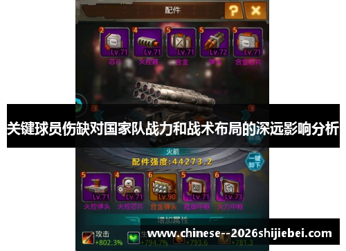 关键球员伤缺对国家队战力和战术布局的深远影响分析